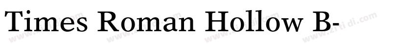 Times Roman Hollow B字体转换